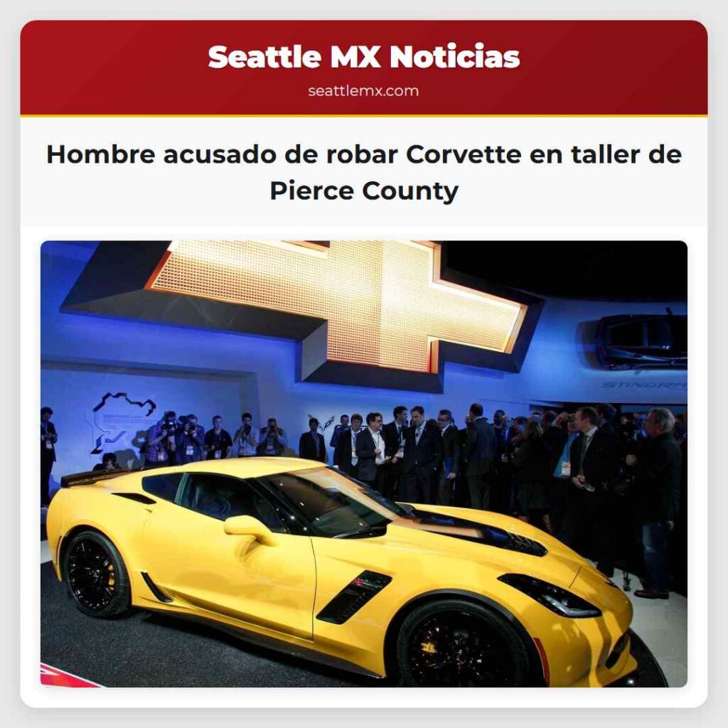 Hombre acusado de robar Corvette en taller de