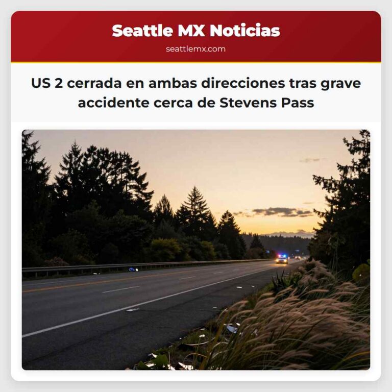 US 2 cerrada en ambas direcciones tras grave accidente cerca de Stevens Pass