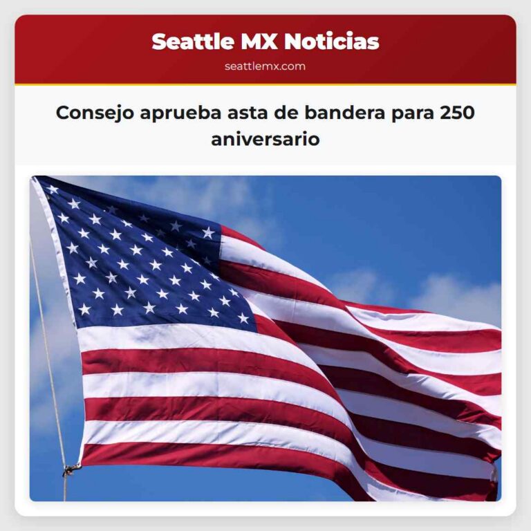 Consejo aprueba asta de bandera para 250 aniversario