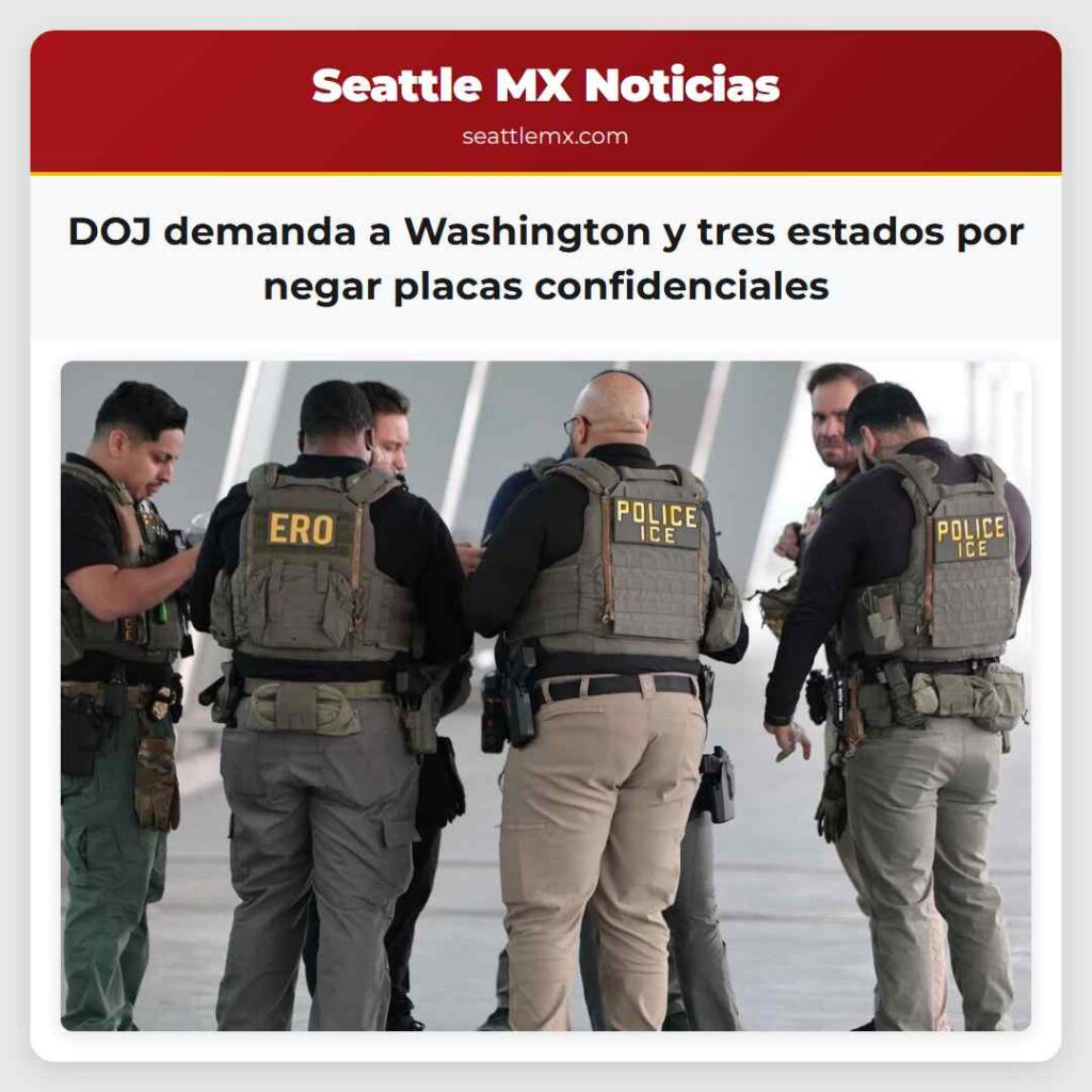 Noticias De Seattle 6 DOJ demanda a Washington y tres estados por negar