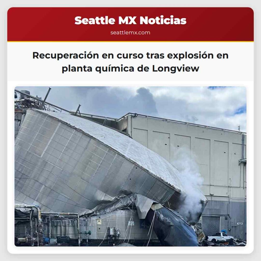 Recuperación en curso tras explosión en planta