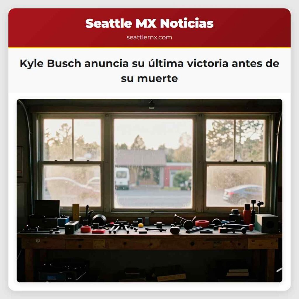 Kyle Busch anuncia su última victoria antes de su