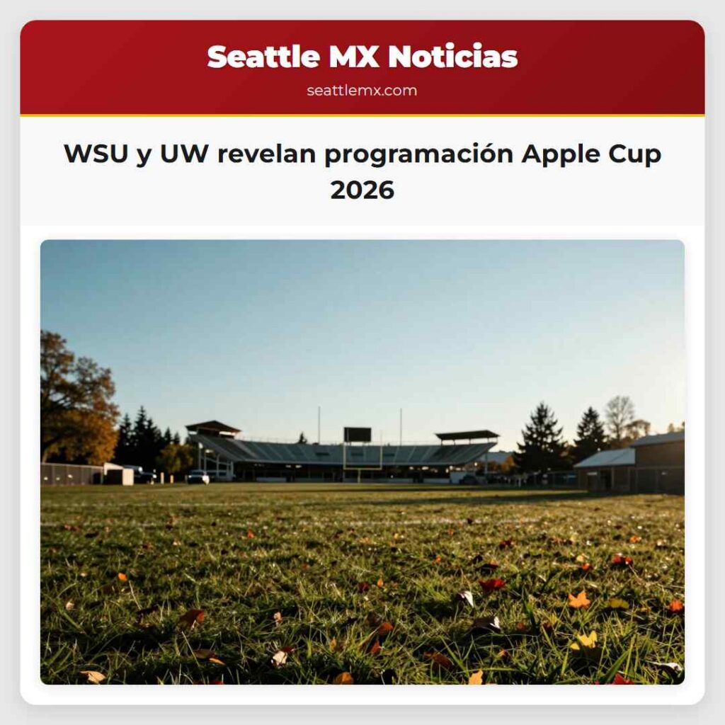 Noticias De Seattle 2 WSU y UW revelan programación Apple Cup 2026