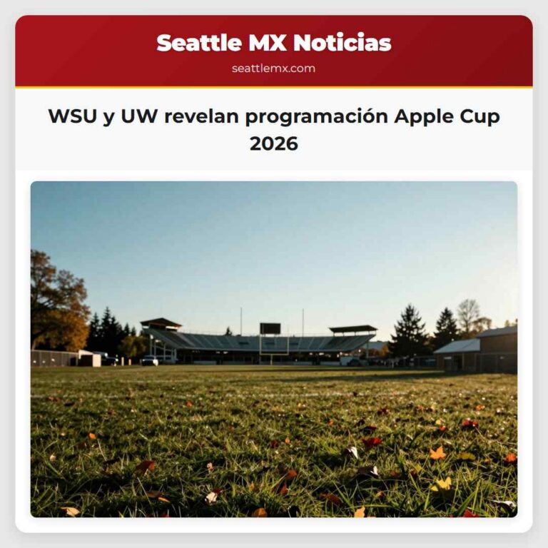WSU y UW revelan programación Apple Cup 2026