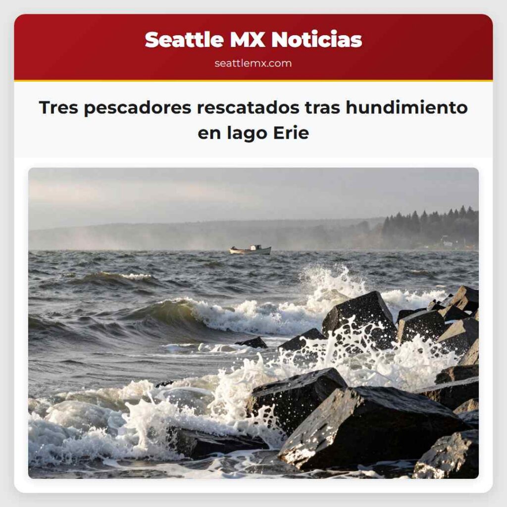 Tres pescadores rescatados tras hundimiento en