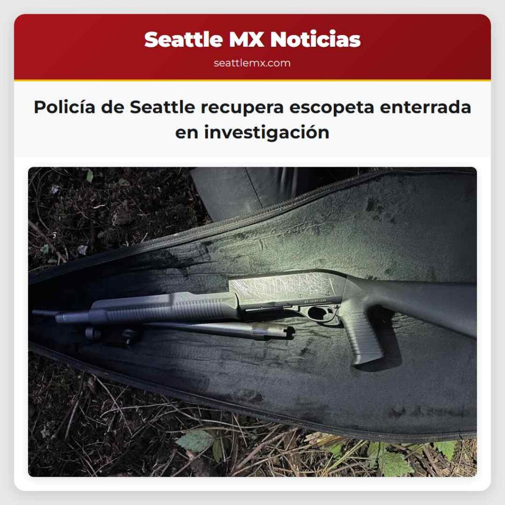 Policía de Seattle recupera escopeta enterrada en