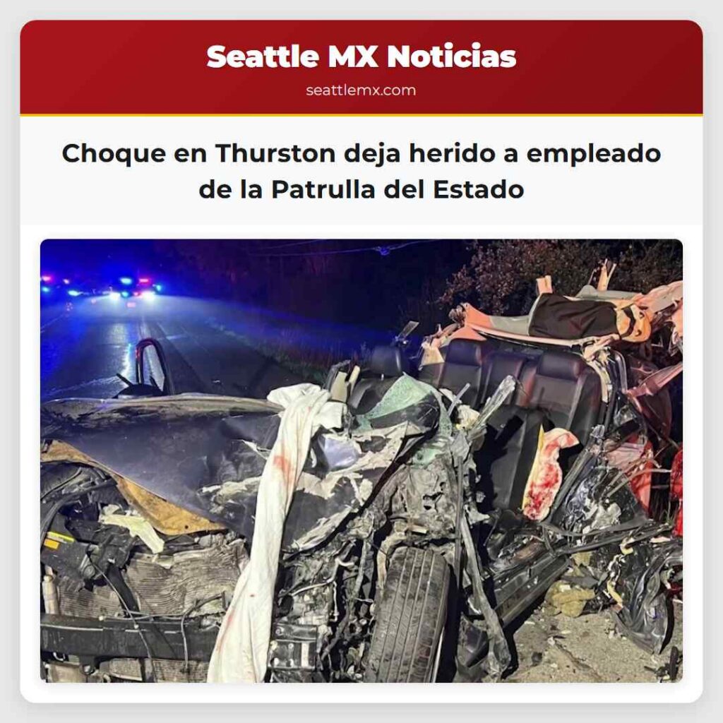Choque en Thurston deja herido a empleado de la