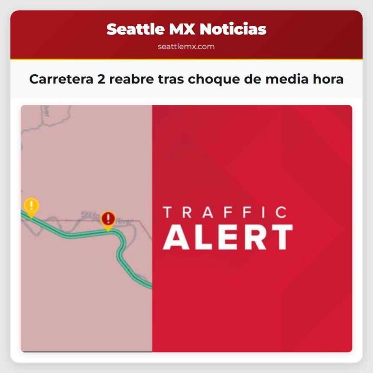 Carretera 2 reabre tras choque de media hora