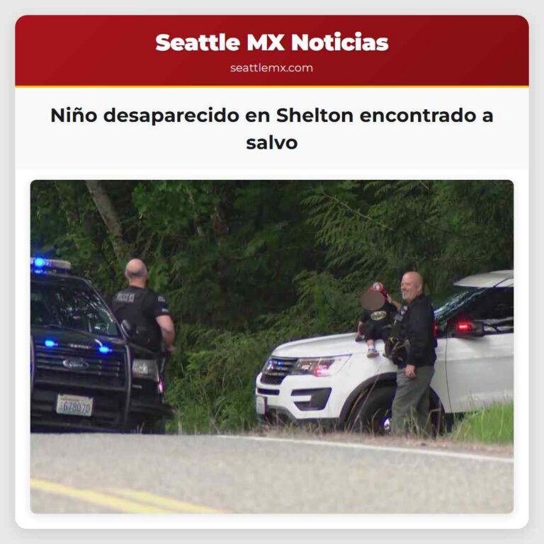 Niño desaparecido en Shelton encontrado a salvo