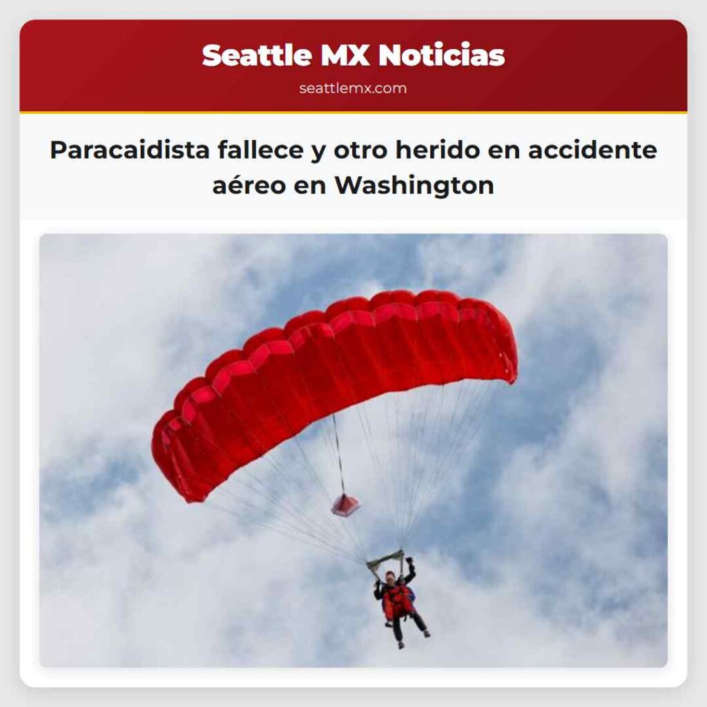 Paracaidista fallece y otro herido en accidente