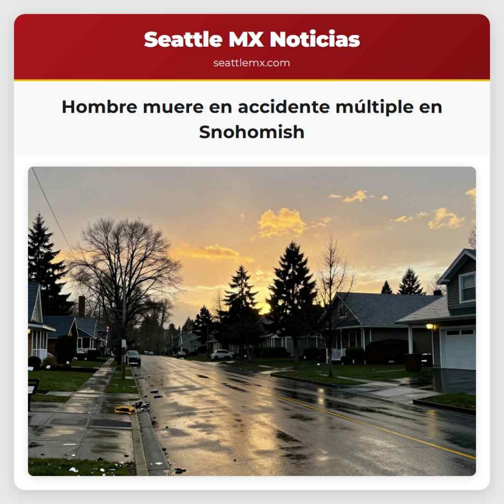 Hombre muere en accidente múltiple en Snohomish