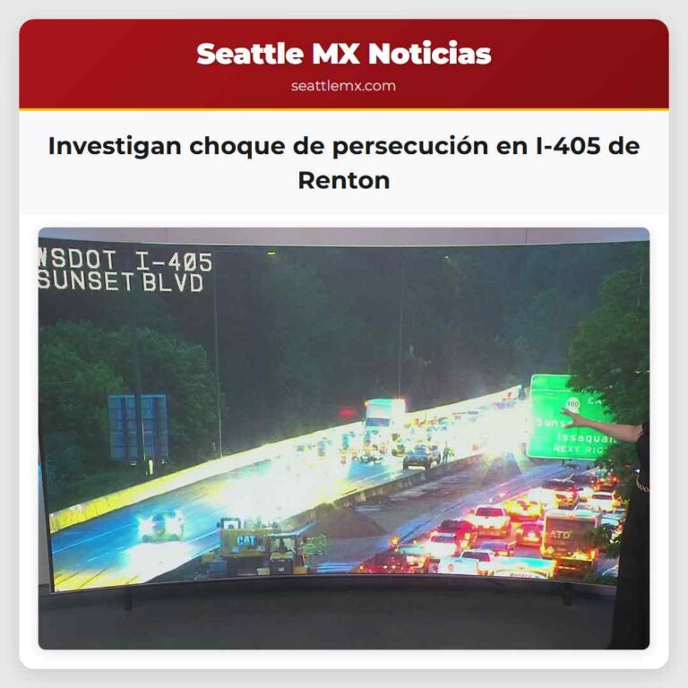 Investigan choque de persecución en I-405 de Renton