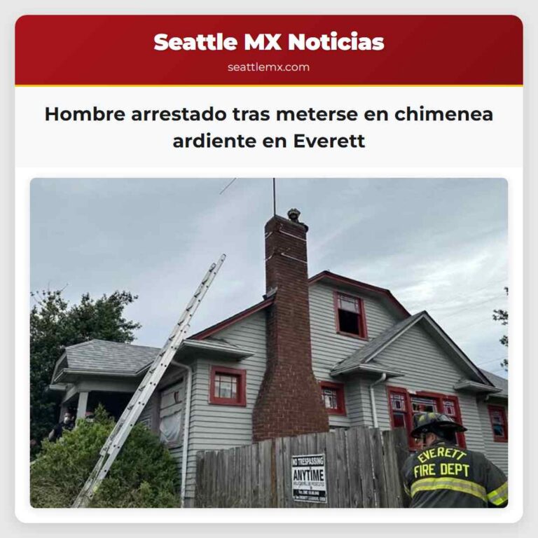 Hombre arrestado tras meterse en chimenea ardiente en Everett