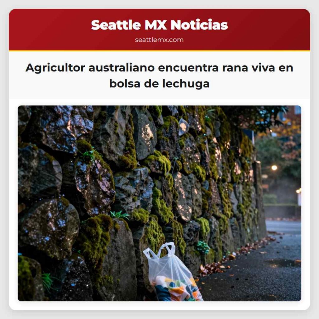 Agricultor australiano encuentra rana viva en