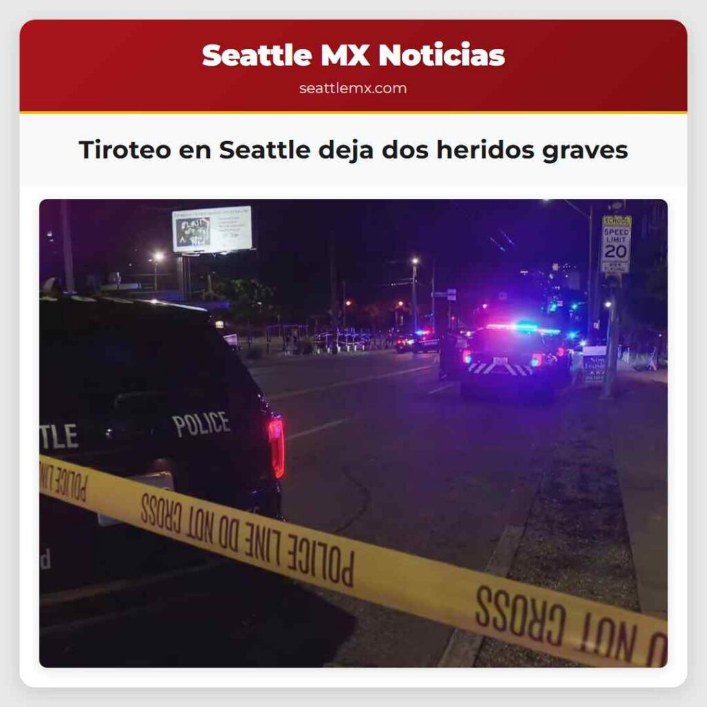 Tiroteo en Seattle deja dos heridos graves