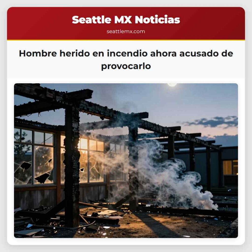 Hombre herido en incendio ahora acusado de