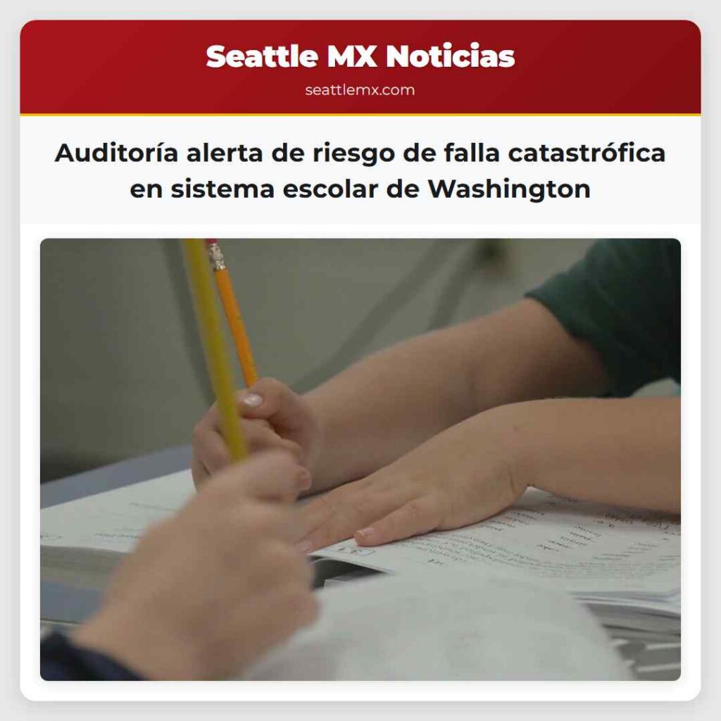 Auditoría alerta de riesgo de falla catastrófica