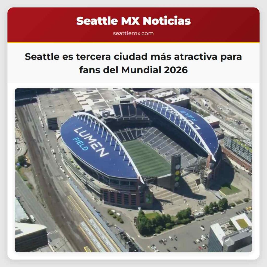Seattle es tercera ciudad más atractiva para fans