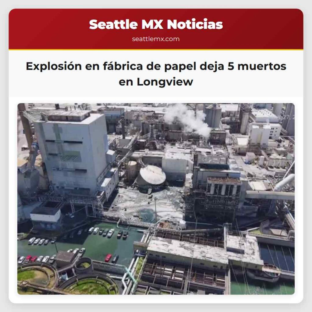 Explosión en fábrica de papel deja 5 muertos en