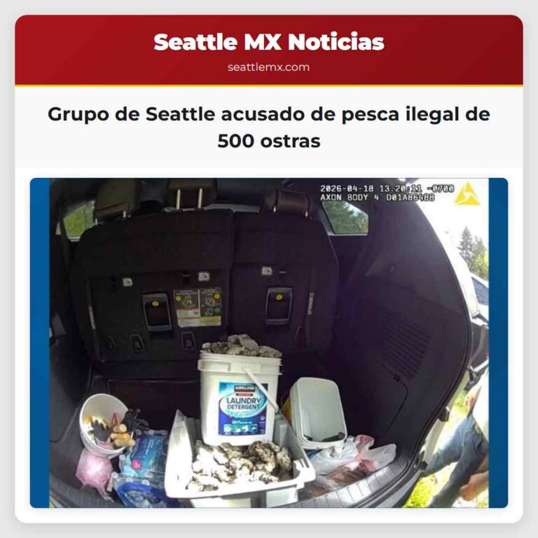 Grupo de Seattle acusado de pesca ilegal de 500 ostras