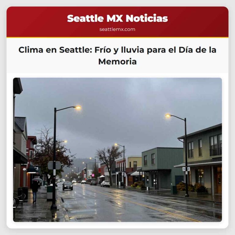 Clima en Seattle Frío y lluvia para el Día de la Memoria