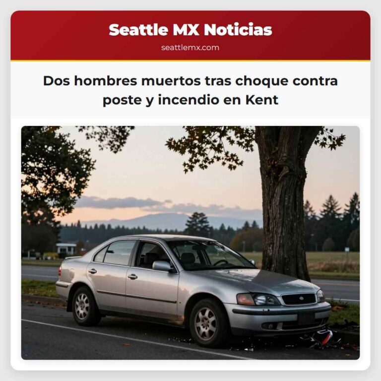 Dos hombres muertos tras choque contra poste y incendio en Kent