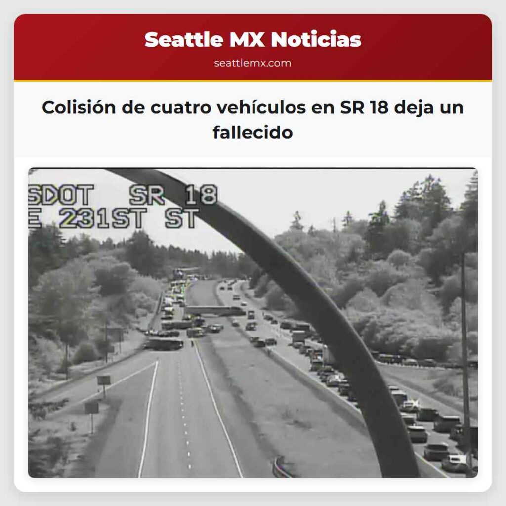Colisión de cuatro vehículos en SR 18 deja un