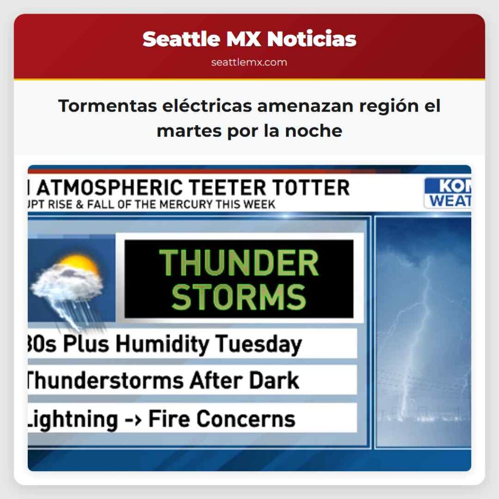 Tormentas eléctricas amenazan región el martes