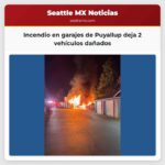 Incendio en garajes de Puyallup deja 2 vehículos dañados