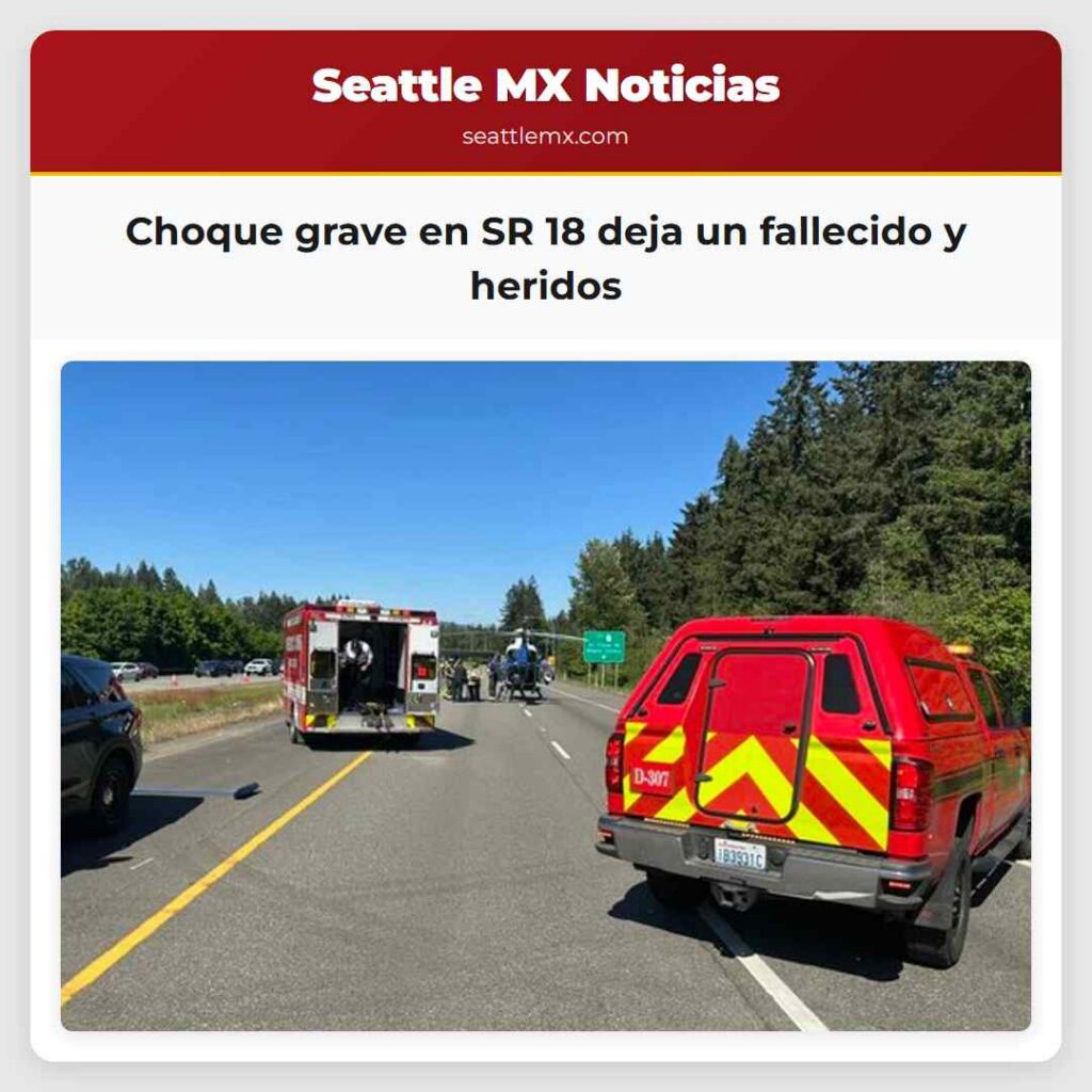 Choque grave en SR 18 deja un fallecido y heridos