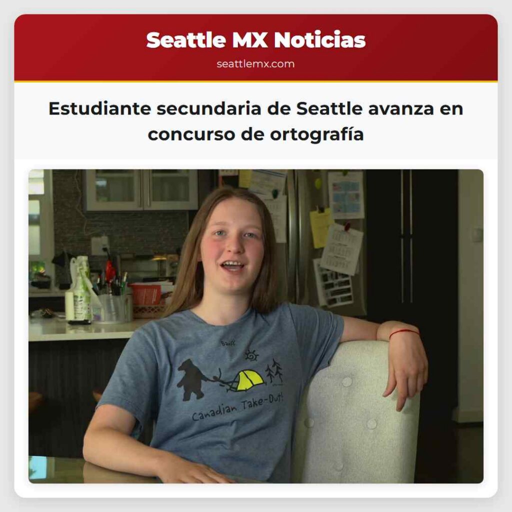 Estudiante secundaria de Seattle avanza en