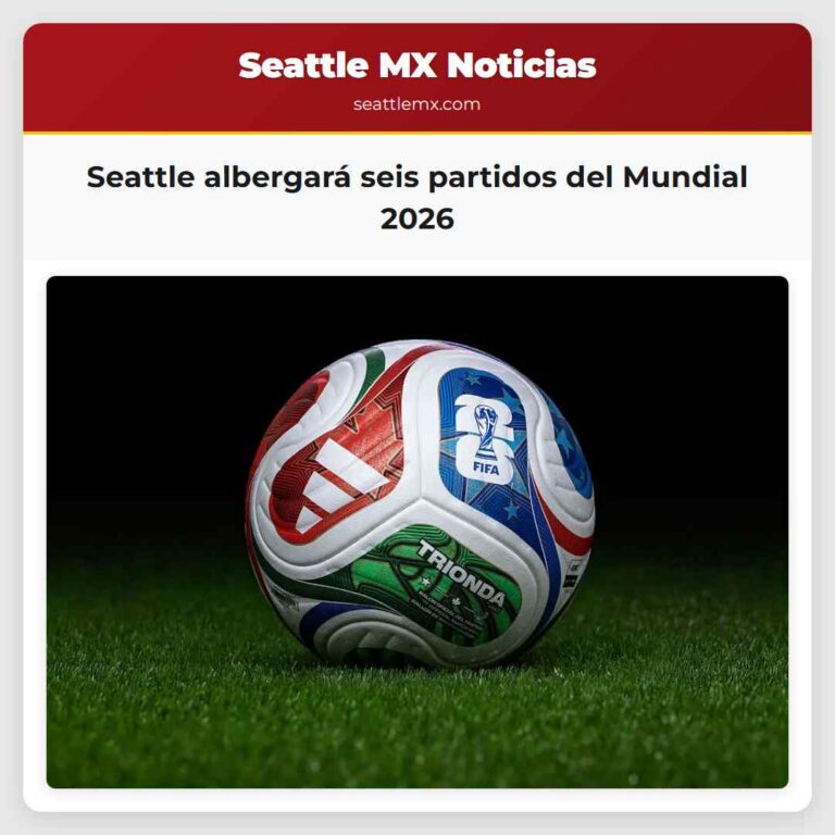 Seattle albergará seis partidos del Mundial 2026