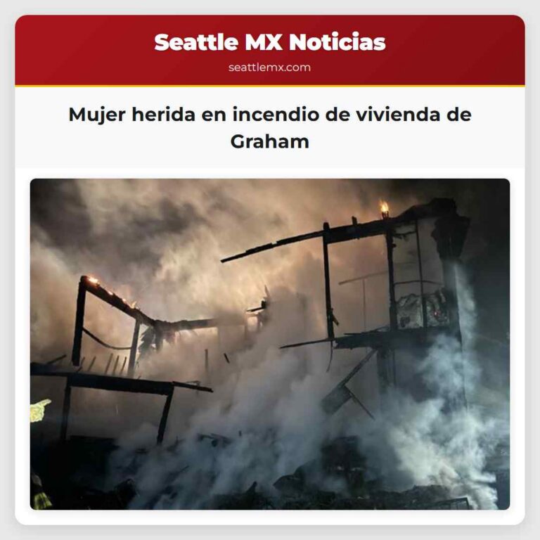 Mujer herida en incendio de vivienda de Graham