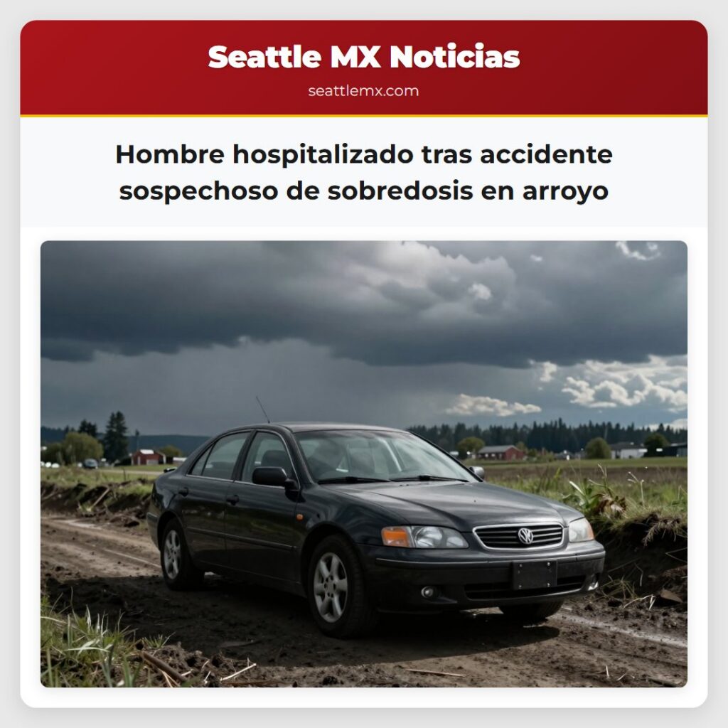 Hombre hospitalizado tras accidente sospechoso de