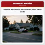 Hombre desaparece en Shoreline WSP emite alerta