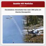 Escaladora rescatada tras caer 300 pies en Monte Decepción
