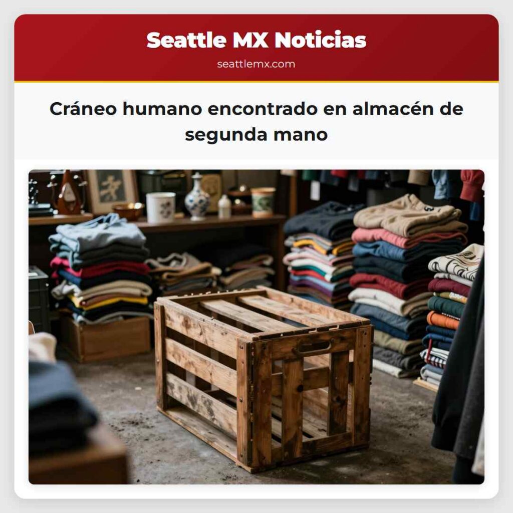 Cráneo humano encontrado en almacén de segunda