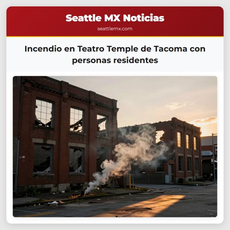 Incendio en Teatro Temple de Tacoma con personas residentes