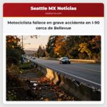 Motociclista fallece en grave accidente en I-90 cerca de Bellevue
