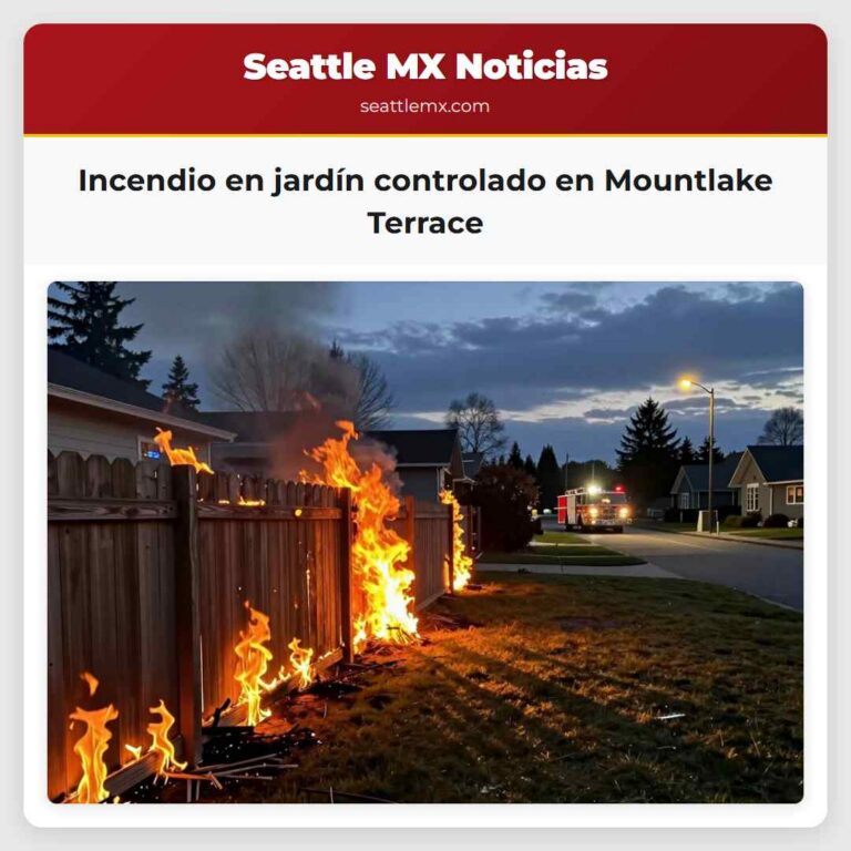 Incendio en jardín controlado en Mountlake Terrace