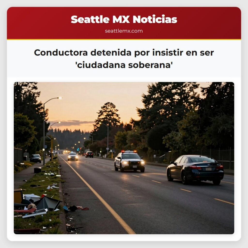Conductora detenida por insistir en ser