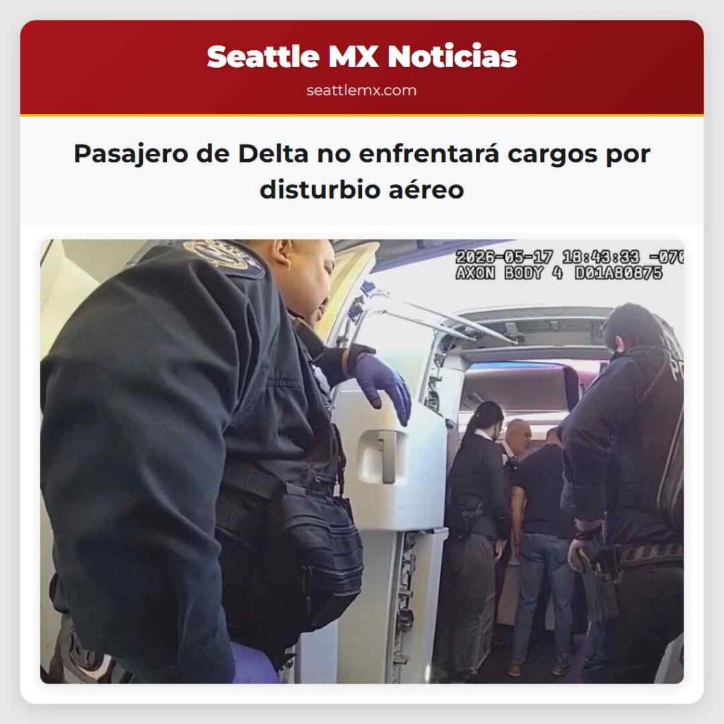 Pasajero de Delta no enfrentará cargos por