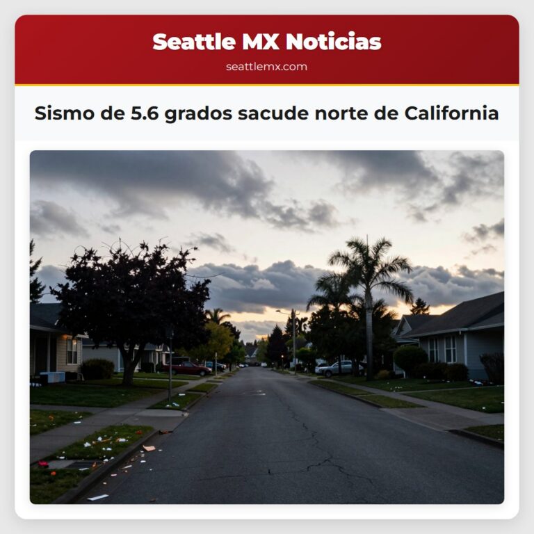 Sismo de 5.6 grados sacude norte de California