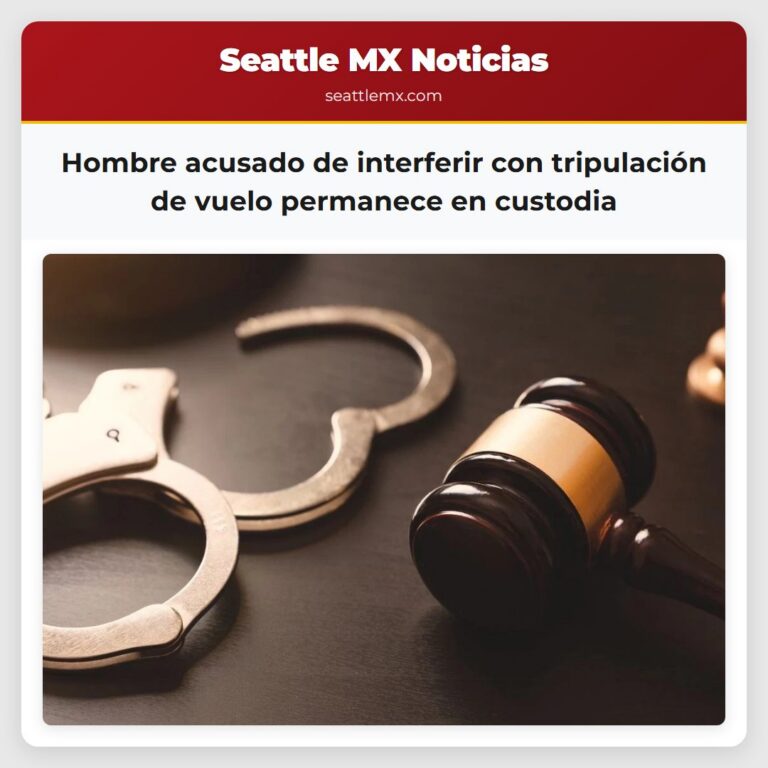 Hombre acusado de interferir con tripulación de vuelo permanece en custodia