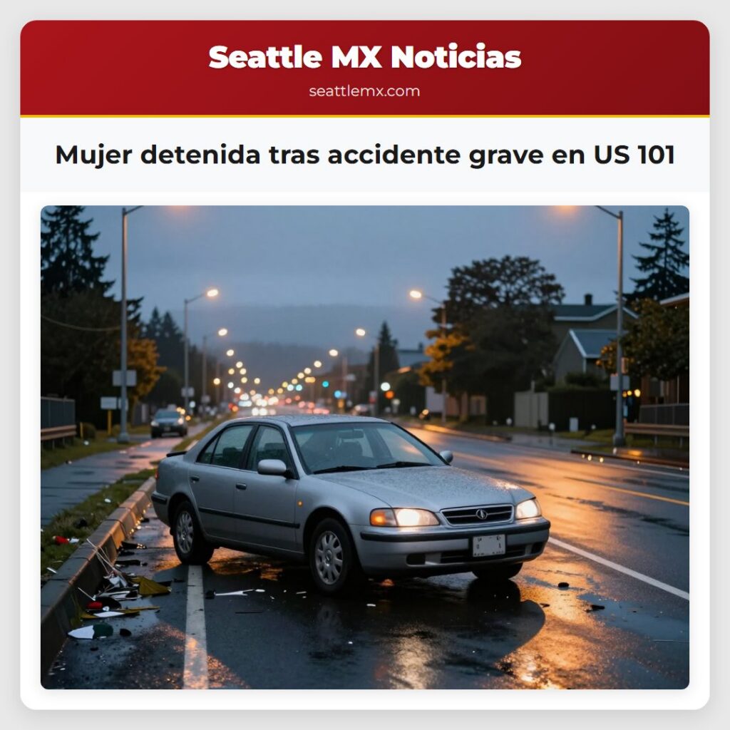 Mujer detenida tras accidente grave en US 101