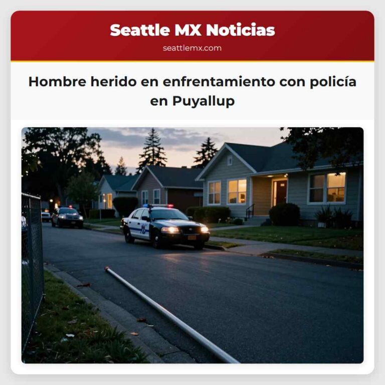 Hombre herido en enfrentamiento con policía en Puyallup