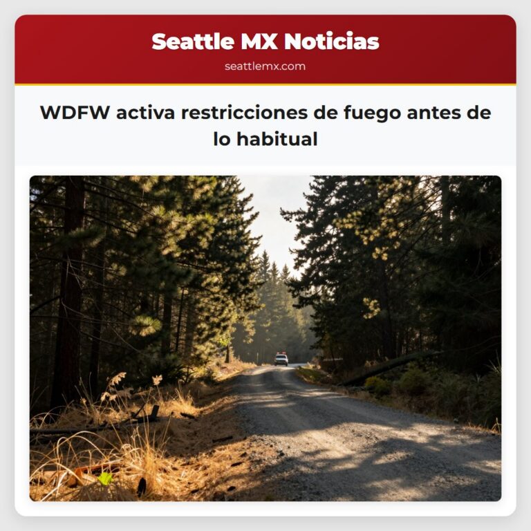 WDFW activa restricciones de fuego antes de lo habitual