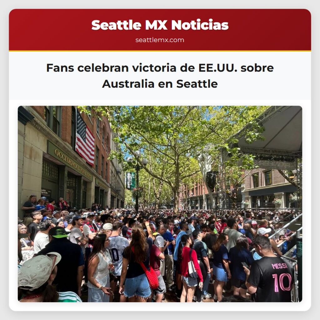 Fans celebran victoria de EE.UU. sobre Australia