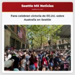 Fans celebran victoria de EE.UU. sobre Australia en Seattle