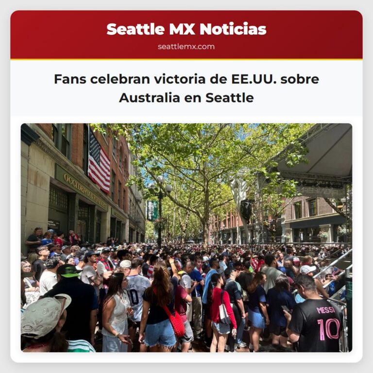 Fans celebran victoria de EE.UU. sobre Australia en Seattle